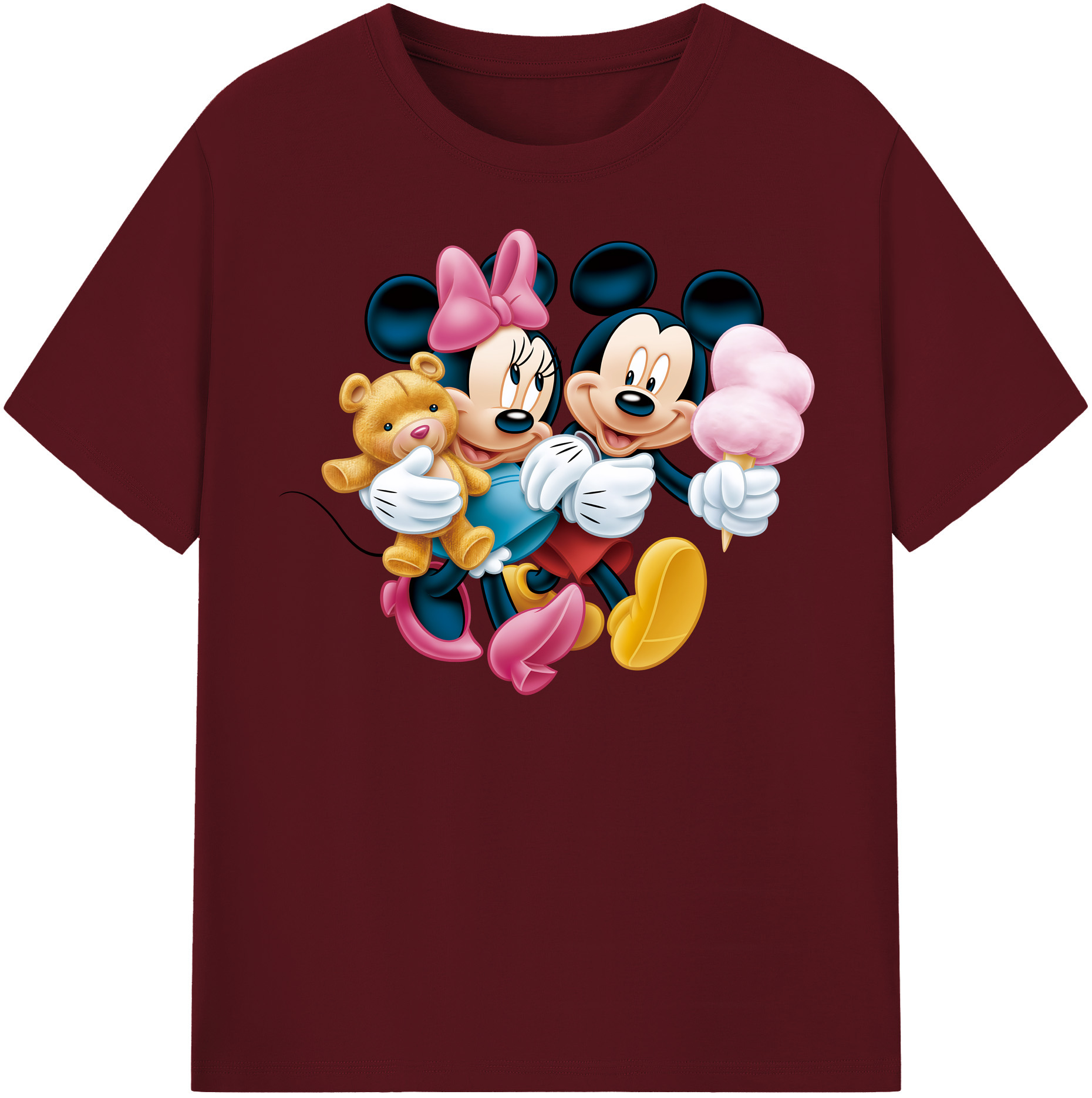 （画像用） ミッキーマウス Mickey Mouse 綿100％半袖Tシャツ（フロントプリント）